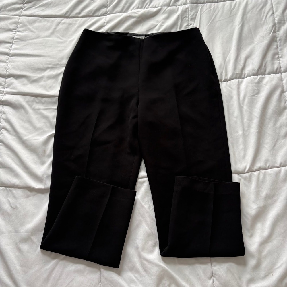VTG Maggy London Womens Black High Waisted Straight Leg Dress Pants 10 Office